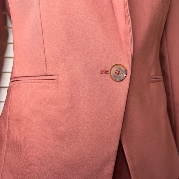 Express Dusty Pink Two Piece Set: One Button Blazer + Pencil Skirt | Size: 00 - Picture 4 of 14